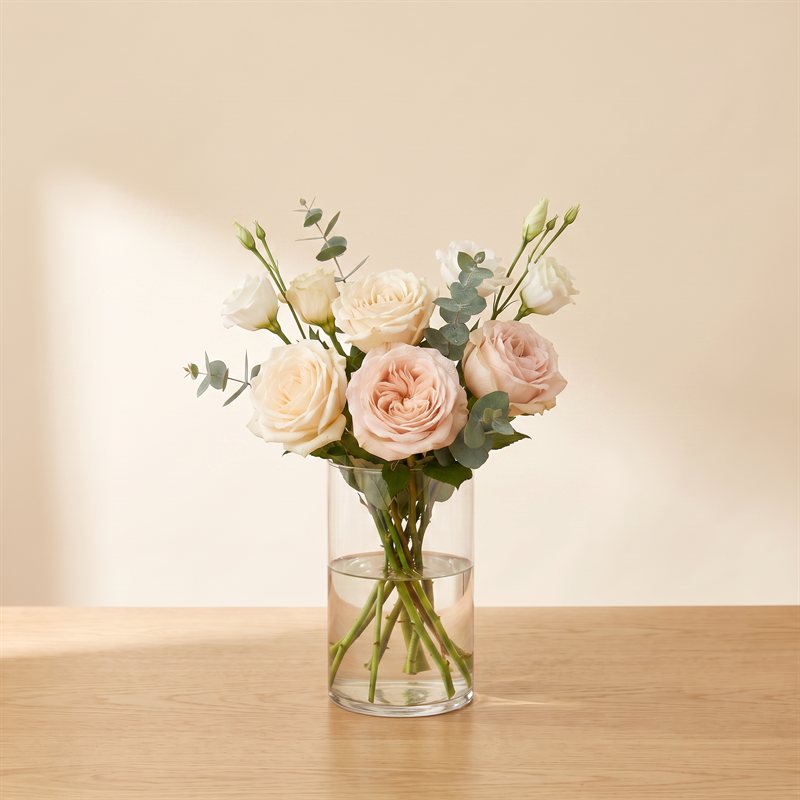 Petite soft-palette arrangement in blush and ivory